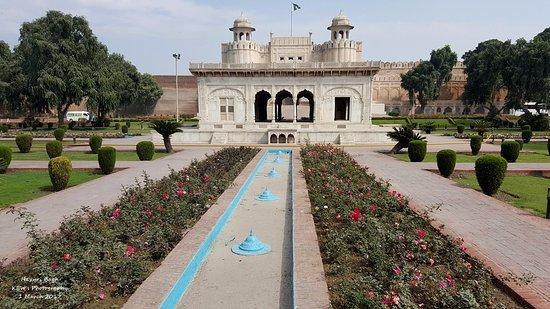 Evening view near Hazuri Bagh in Lahore Pakistan