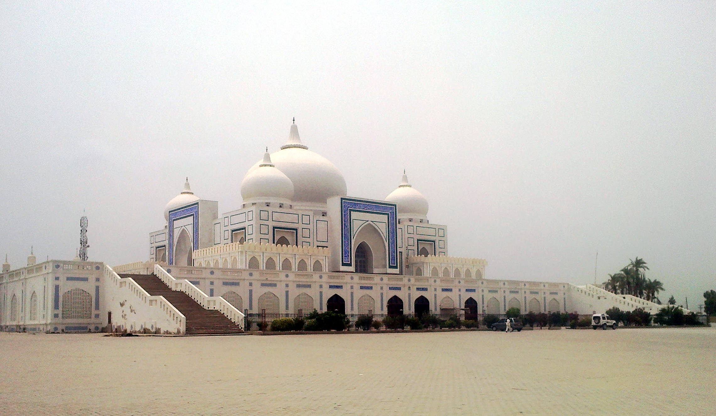 White marble Bhutto family mausoleum near Larkana Sindh